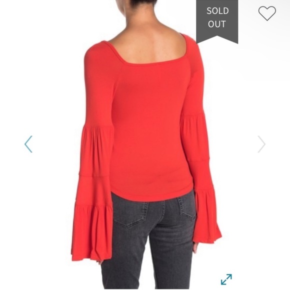 NWOT $68✨Free People✨ Babetown Bell SleeveTop - Picture 3 of 10